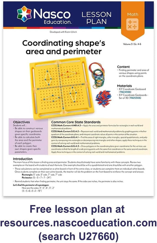 Nasco X-Y Coordinate Geoboard Classroom Set