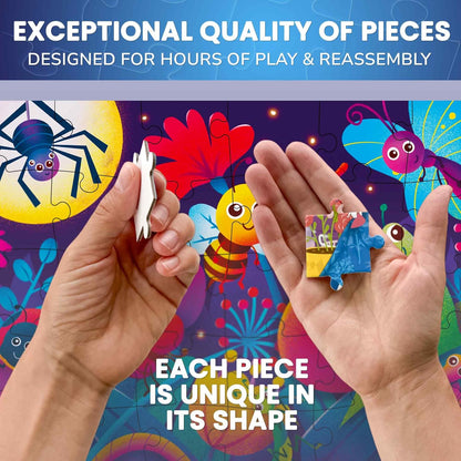 QUOKKA Puzzles for Toddlers 3-5 - 4 x 30 Pieces Puzzles for Kids Ages 2-4 - Animal Learning Jigsaw Puzzles for Kids 4-6 Years Old - Educational Toys for Boy and Girl