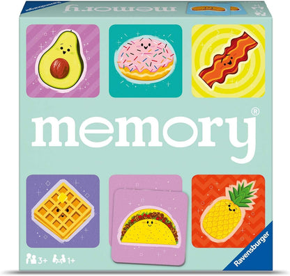 Ravensburger Foodie Favorites Memory Game - Quick & Engaging Matching Game | Enhances Focus & Memory Skills | Fun Food Illustrations | Ideal for Kids and Family Fun