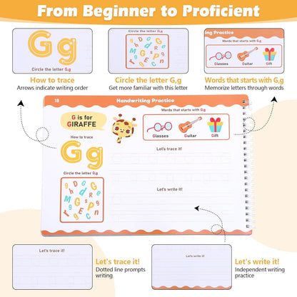 Thboxes Preschool Busy Book for Kids Ages 3-5 - 53 Pages Reusable Tracing Activity Coloring Book with Writing Practice, Educational Toys Gift, Autism Sensory Travel Activity Book for Toddlers