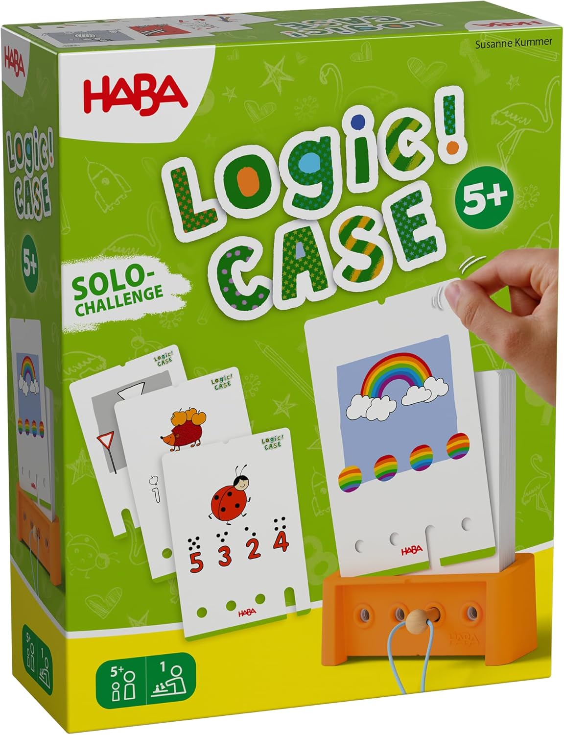 HABA Logic! CASE Starter Set 5+: Logic & Puzzle Game for Children from 5 Years Old, 1 Player Puzzle Game Travel Game on the Go - 2013042001