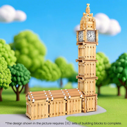 Jovi-mindly＆Notchies 96 PCS Wooden Blocks Wooden Toys with Storage Bag, Preschool Learning Toys Wood Blocks Building for Kids Ages 4-8 Creative Construction Game,FSC Certified,Birthday Toys Gifts