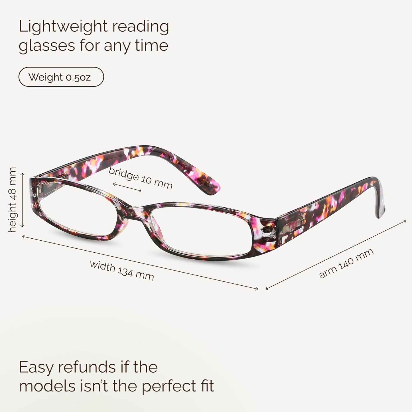 Gaoye 4-Pack Readers for Women, Blue Light Blocking Reading Glasses, Stylish Reading Glasses for Women in 4 Patterns