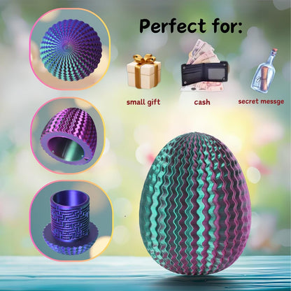 2026 Creative Gift Box: Easter Egg Mystery Puzzle with Hidden Compartment, Reusable Brain Teaser Game for Adults & Kids, Money Gift Ideas for Birthday Christmas Party Celebration