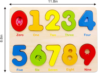 You&Xi Toddler Puzzles for Kids Age 3-4 Years Old-Wooden Learning Alphabet Preschool Puzzles…