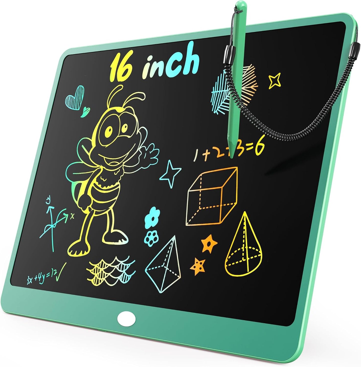 KOKODI LCD Writing Tablet, 12 Inch Colorful Toddler Doodle Board Drawing Tablet, Erasable Reusable Electronic Drawing Pads, Educational and Learning Toy for 3-6 Years Old Boy and Girls(Blue)