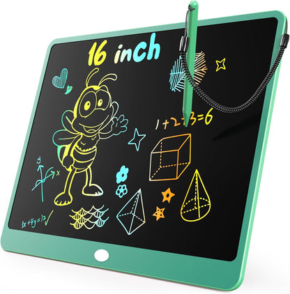 KOKODI LCD Writing Tablet, 12 Inch Colorful Toddler Doodle Board Drawing Tablet, Erasable Reusable Electronic Drawing Pads, Educational and Learning Toy for 3-6 Years Old Boy and Girls(Blue)