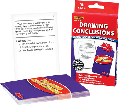 Edupress Reading Comprehension Practice Cards, Informational Text, Red Level (EP63437) Medium