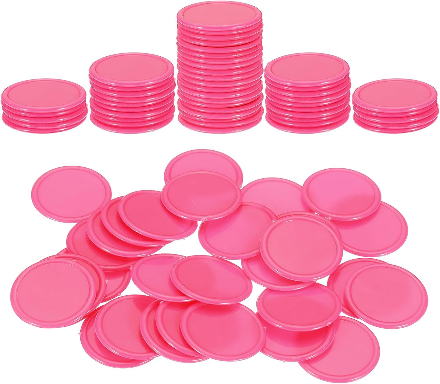 uxcell 100Pcs 0.8 Inch Plastic Poker Chips, Mini Bingo Chips Learning Counters Counting Counters Disks Markers Opaque Game Tokens for Game Play Math Counting, Yellow