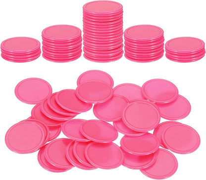 uxcell 100Pcs 0.8 Inch Plastic Poker Chips, Mini Bingo Chips Learning Counters Counting Counters Disks Markers Opaque Game Tokens for Game Play Math Counting, Yellow