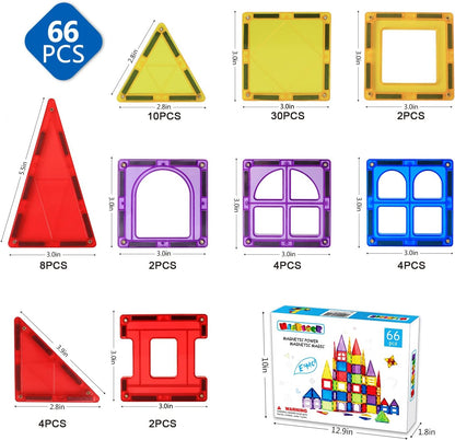 MAGBLOCK 85Pcs Marble Run Magnetic Tiles Toy Building Blocks STEM Educational Child Brain Development Kit Magnet Construction Toys for Boys Girls Kids Age 5 6 7+ Years Old