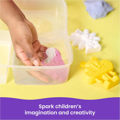 Kinetic Sand, Splash Starter Case with 6oz Color-Change Play Sand, 3 Tools & Molds, Reusable Storage, Sensory Toys, Holiday Gifts & Stocking Stuffers for Kids Ages 3 and up