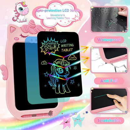 Toddler Toys Age 1-2,10IN Drawing Tablet Doodle Board Writing Tablet for Kids,Learning Toy for 1 2 3 4 5 6 7 8 Year Old Boys Girls Christmas Birthday Gifts,Travel Games Dinosaur Toy for Boys 4-6