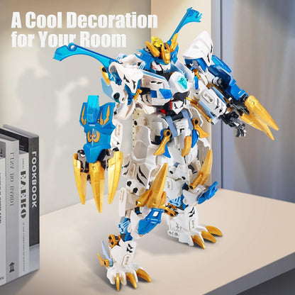 TIALLOW Pterodactyl Robot 2 in 1 Building Toy Sets, Dinosaurs Mech Transforming Building Block Model, Mecha Action Figures Pterosaur Building Kits, for Boys, Adult Age 8-12 (Pterodactyl)