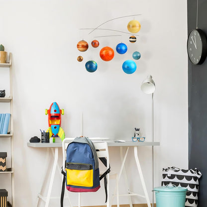 Hollowfly 3D Solar System Mobile Kit Vbs 2026 Decorations Hanging Planets Outer Space Decor Educational Planets Astronomy Gifts Multicolor Space Galaxy Themed Classroom Nursery Room Party Decor