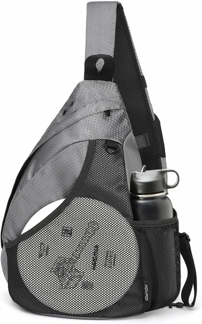 MOYAQI Disc Golf Bag with Retriever Holder and Storage Pockets, Disc Golf Backpack with 8-10 Disc Capacity, Padded Adjustable Strap and Back Panel, Lightweight and Durable