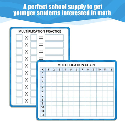 Dry Erase Number Line Whiteboard, 9" x 12" 1-100 Number Double-Sided Math Practicing Chart, Homeschool Supplies，Educational Tools for Kids Students Classroom