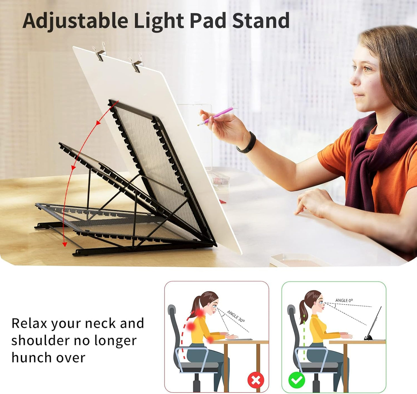 ARTDOT A4 LED Light Pad for Diamond Painting Kits for Adults, USB Powered Adjustable Brightness Diamond Art Light Board with Accessories