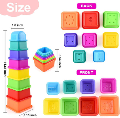 Baby Stacking Nesting Cups Toy, Montessori Toys for Toddlers 6+ Months