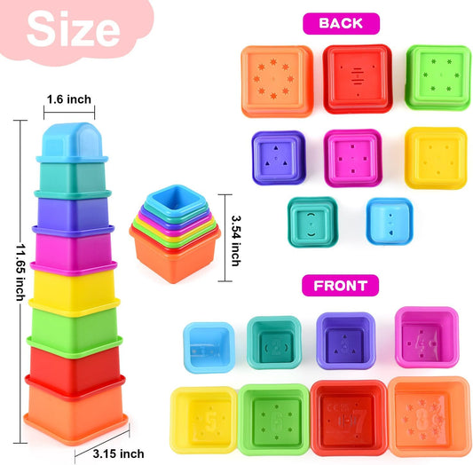 Baby Stacking Nesting Cups Toy, Montessori Toys for Toddlers 6+ Months