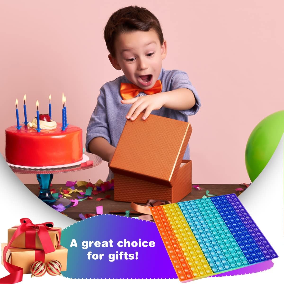 Rainbow Multiplication Table Game Learning Board, 9x9 Educational mathSTEM Sensory Math Toy, Classroom & Homeschool Learning Game, Multiplication Flash Cards Table Chart for Kids