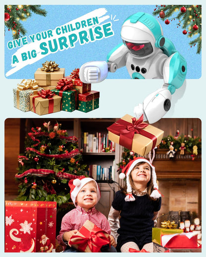 Toys for 3-8 Year Old Boys and Girls, Rechargeable Robot Toys for Kids with Recording Voice, Programming, Gesture Sensing, Singing, Dancing, RC Robot Birthday Gifts for Boys and Girls