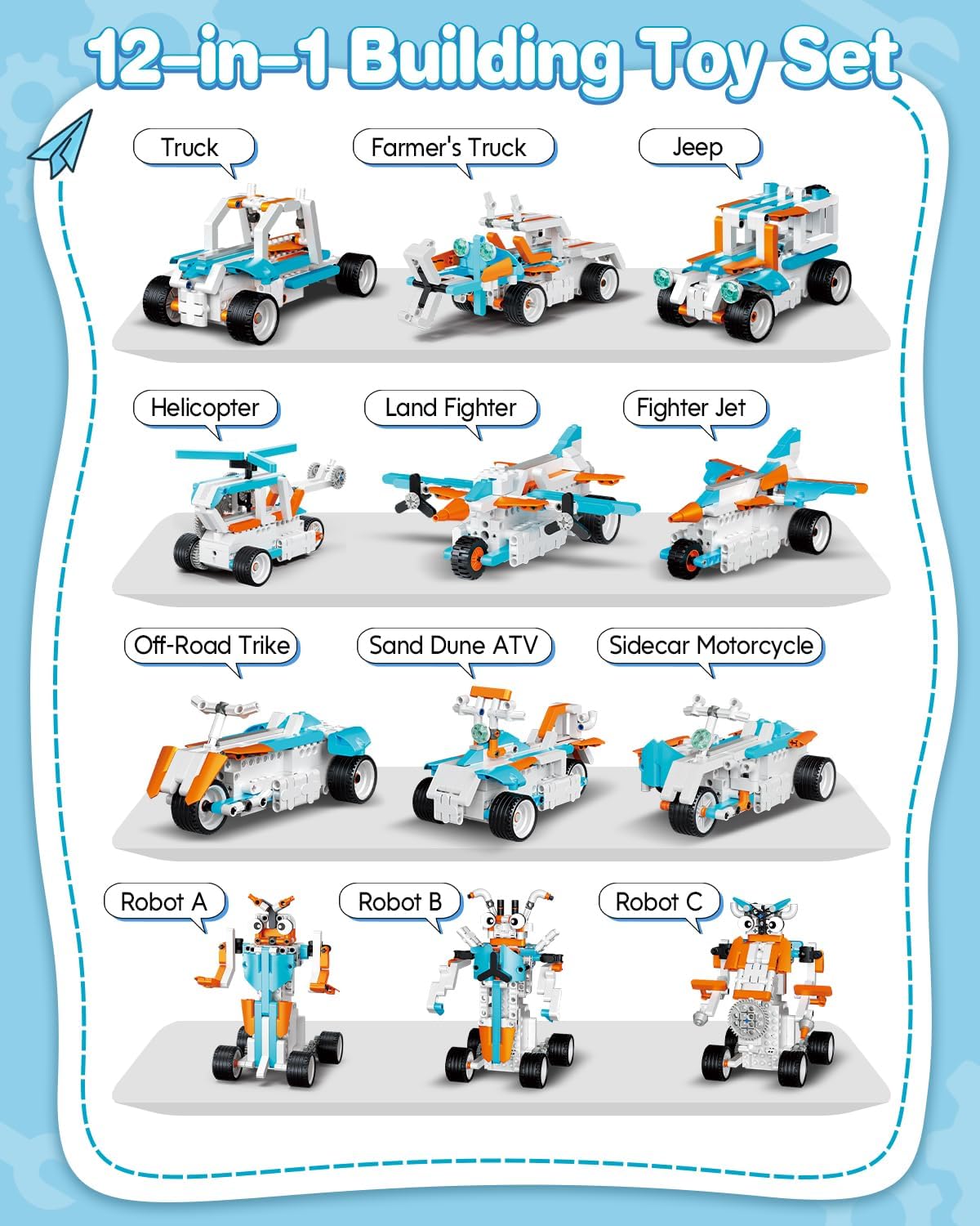 Robot Building Kits for Kids, Stem Toys for Boys Age 8-12, APP & Remote Control Educational Coding Building Sets, Programmable Robot for Kids, Rechargeable Robotic Kit Gifts for Girls Boys