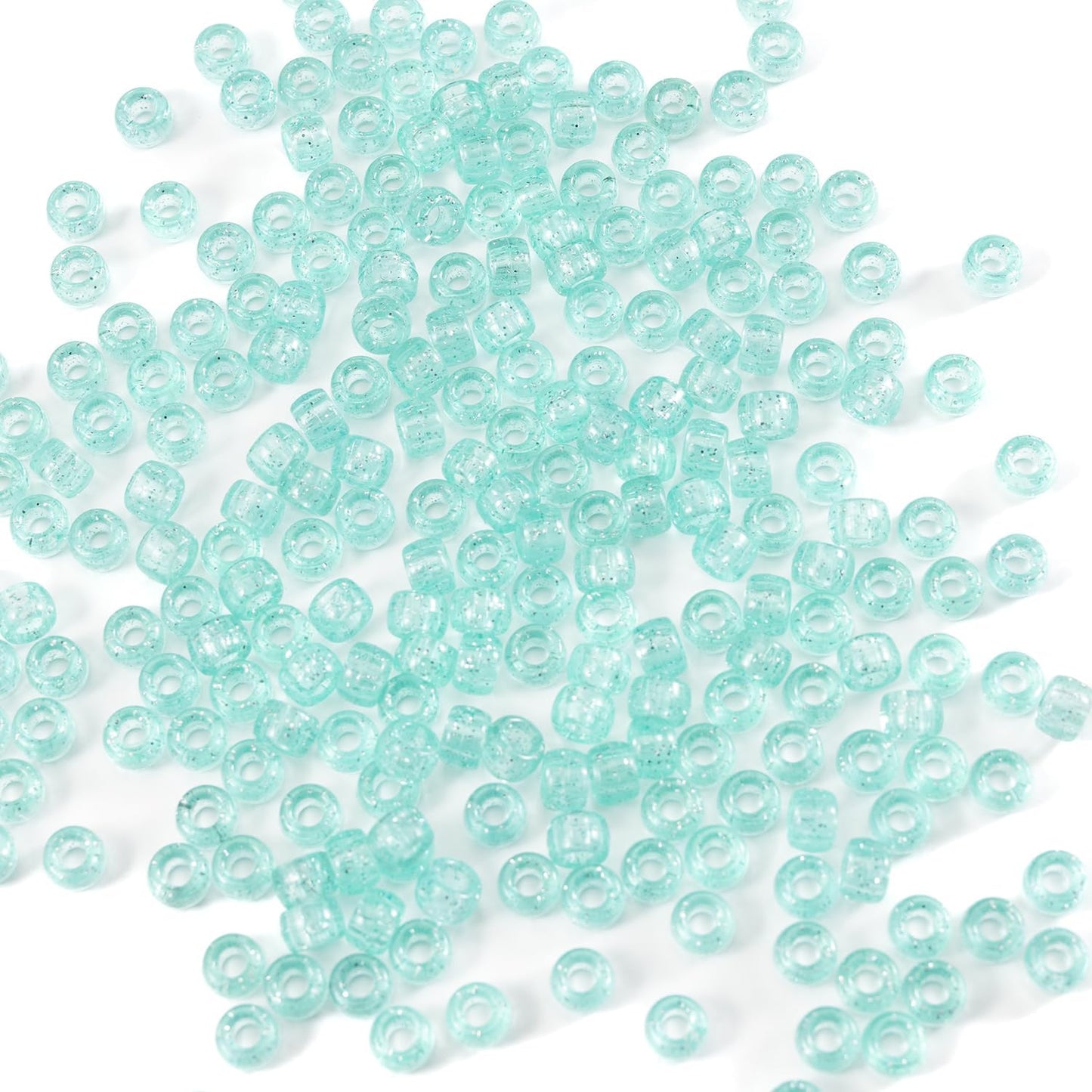 Gxueshan 1000 Pcs Acrylic Black Pony Beads 6x9mm Large Hole Pen Hair Kandi Beads Bulk for Friendship Bracelet Necklace Jewelry Making Earring Braiding Kit