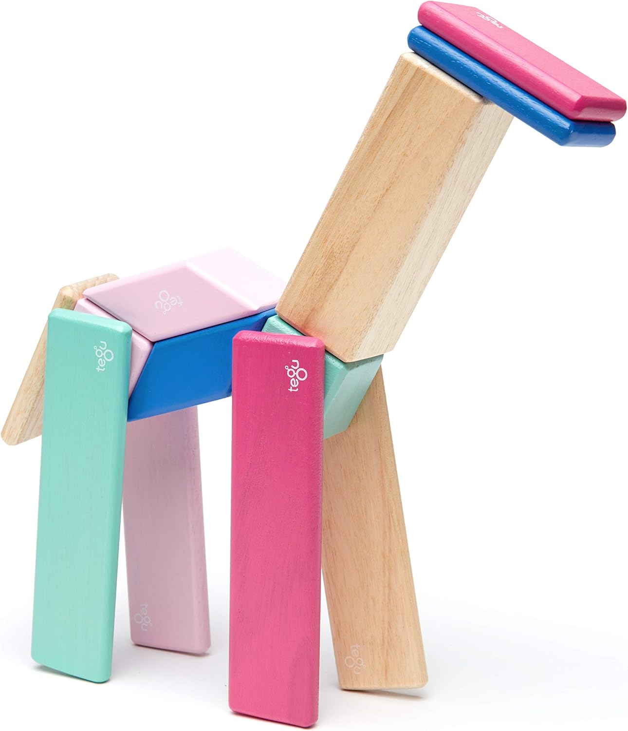 14 Piece Tegu Magnetic Wooden Block Set, Blues