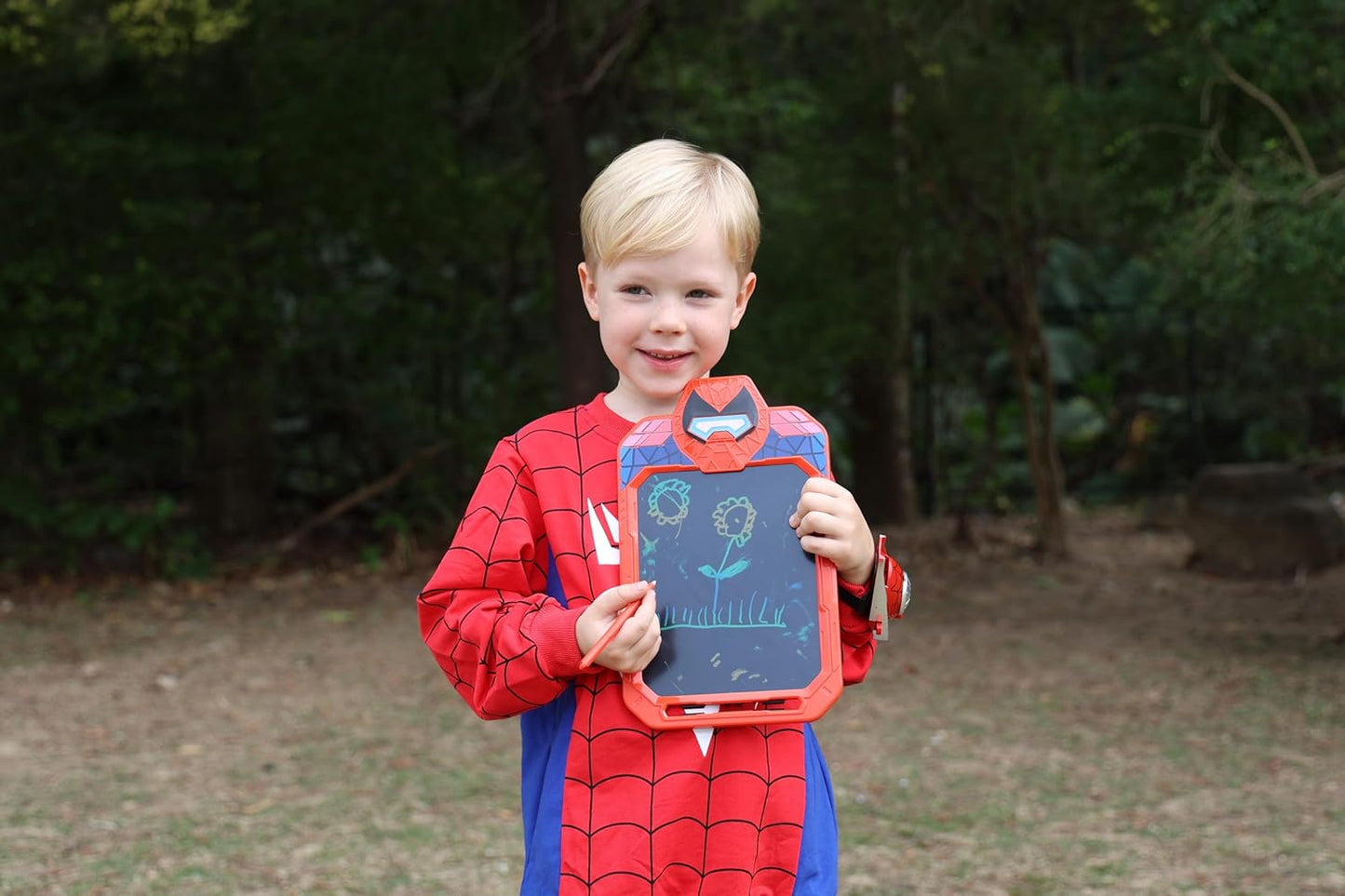 LCD Writing Tablet for Kids 10 Inch Bat Hero for Toddler 3 4 5 6 7 8 - Paint, Doodle Board, Drawing Pad - Travel Toys, Road Trip Car Activities, Birthday Christmas Gift Boys & Man
