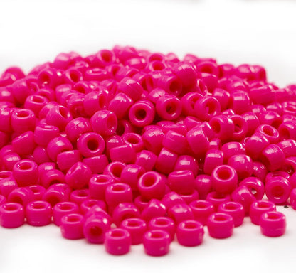 Gxueshan 1000 Pcs Acrylic Black Pony Beads 6x9mm Large Hole Pen Hair Kandi Beads Bulk for Friendship Bracelet Necklace Jewelry Making Earring Braiding Kit