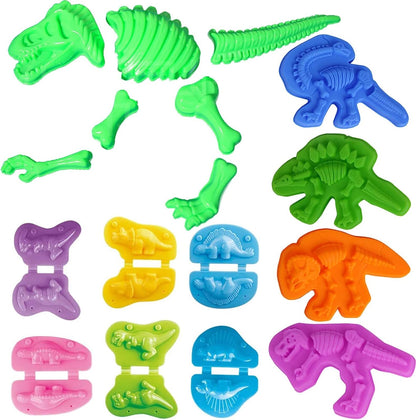 Unleash Creativity with 6 Unique Dino Molds Dough Toys Dough Accessories Set.Ideal as a Gift for Kids Aged 3-4-8 Years