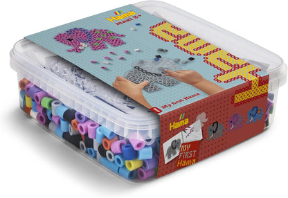 Hama Perlen 8753 Ironing Beads Box with Approx. 600 Maxi Beads, Small Elephant Pin Plate, Ironing Paper, for Children from 3 Years