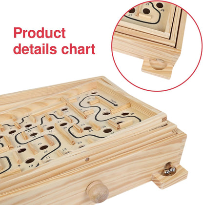 GOTHINK Wooden Balancing Pendulum Game, 42PCS Montessori Balancing Toys for Kids and Adults, Interactive Educational Toy for Children's Gift, Perfect for Parties & Travel