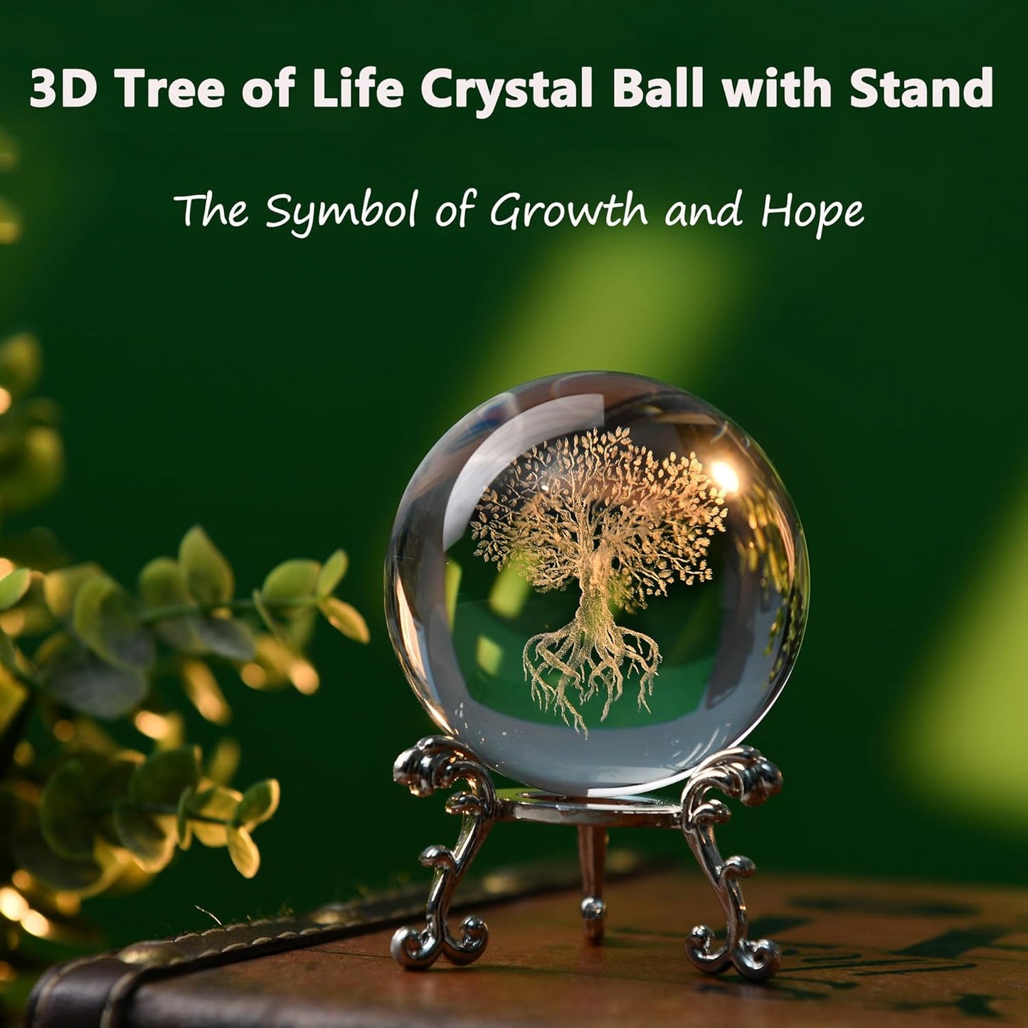 IFOLAINA 3D Solar System Crystal Ball 60mm Laser Engraved Glass Sphere Home Decor with Stand Solar System Planet Model Decor Space Universe Gifts for Astronomy Lovers