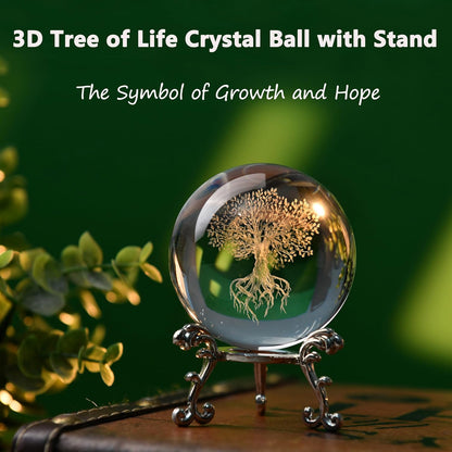 IFOLAINA 3D Solar System Crystal Ball 60mm Laser Engraved Glass Sphere Home Decor with Stand Solar System Planet Model Decor Space Universe Gifts for Astronomy Lovers