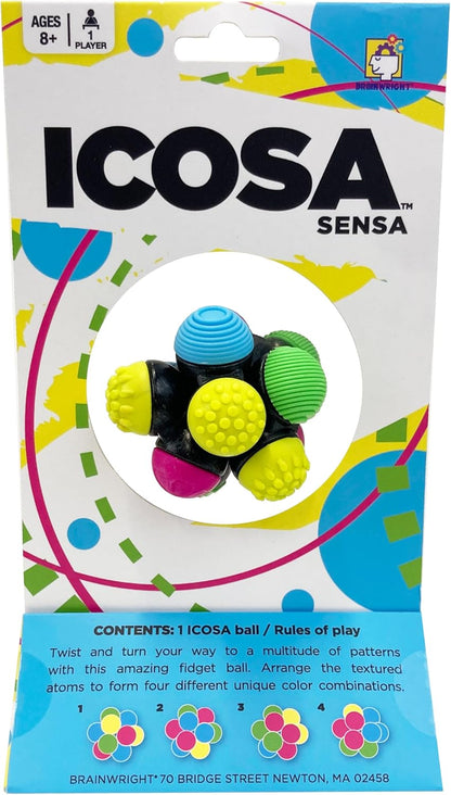 Brainteaser Puzzle for Kids & Adults, Brainwright Icosa Atomic Puzzle Ball, 3D Puzzle Game, Travel Games, STEM Toys, Family Games, Brain Games for Kids 8-12
