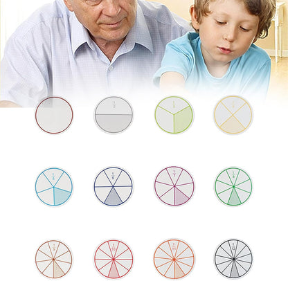 Fractions Circles Interactive Fraction Discs Fraction Mathematics Learning Aid for Student Teacher Student Math Learning