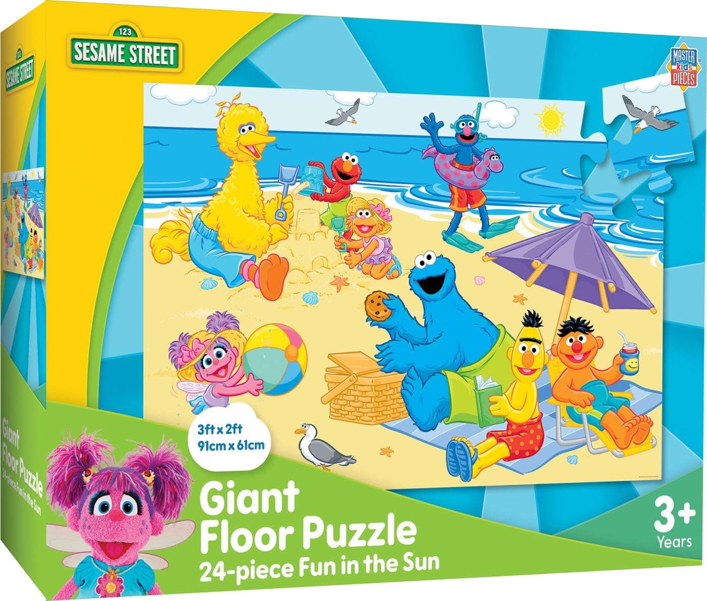 MasterPieces Floor Puzzle - Jumbo Size 80 Piece Jigsaw Puzzle for Kids - USA Map Shaped Puzzle - 3ftx2ft
