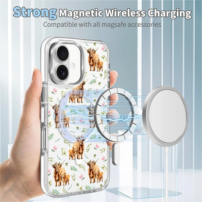 for iPhone 17 Pro Max Case [Compatible with Magsafe],Girls Women Clear Magnetic Case Silicone Shockproof Protective Cover with Pattern Colorful Motivational Letters