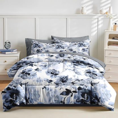 Nesker Comforter Set Twin Size, Science Lab School 5 Pcs Bedding for Kids and Adults, Medical University Chemistry Bed Sheet Sets with Fitted Sheet Pillowcase & Sham