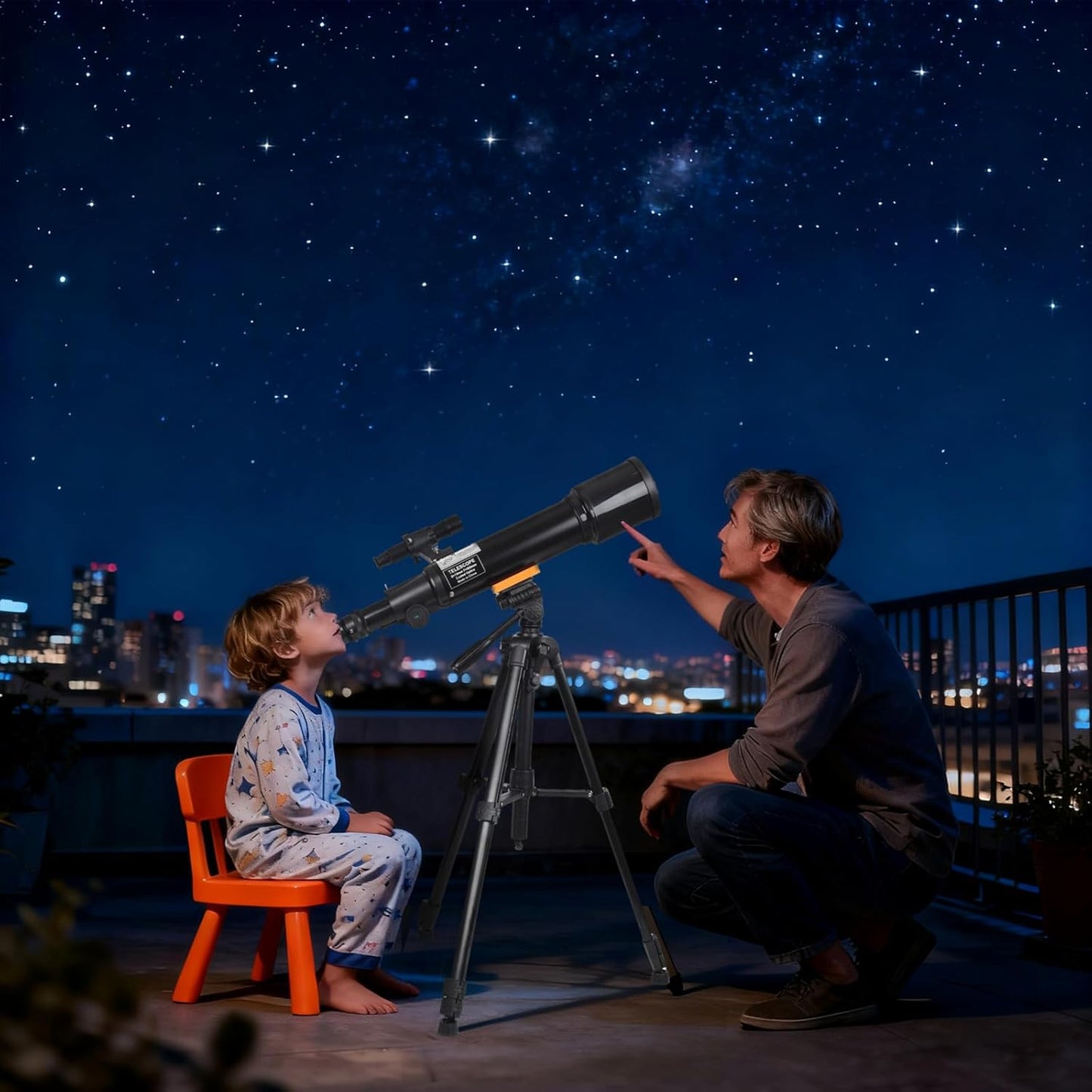 Telescope for Beginners & Kids: 70mm / 500mm Refractor (150X HD), Portable Travel Scope, Best Astronomy Gifts for Adults w/Wireless Remote, Carrying Bag. Easy Set Up
