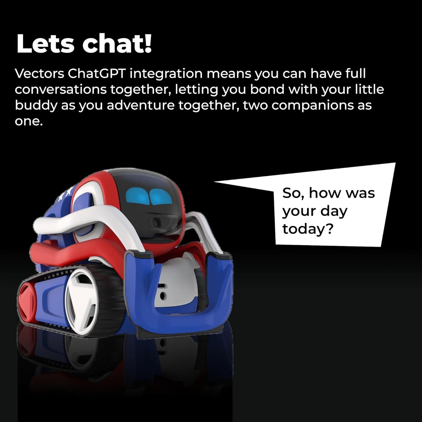 Anki Vector 2.0 AI ChatGPT Connected Robot Companion – Smart Autonomous Home Robot with Face Recognition and Voice Conversations - ChatGPT Subscription Required (Black)