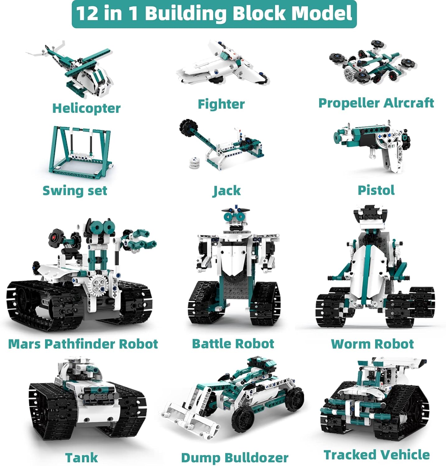 STEM Robot for Kids Ages 8-14, 5-in-1 Remote Control and APP Programmable Robot Toys - 720 Pcs DIY Building Science Educational Kit, Building Block Birthday Present for Teen Boys Girls