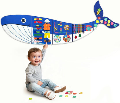 Busy Board Montessori Busy Board, Sensory Wall Activity Board- Toddlers Montessori Toys，Learning & Educational Panel Center for Kids Age 3+，Perfect Gift for Boys & Girls (Birthday, Christmas)
