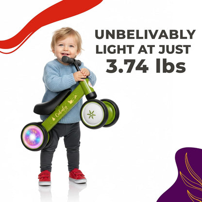 Baby Balance Bike for 1-3 Year – First Birthday Boy Girl Gifts 12-36 Month Mini Bike|Colorful Lighting Wheels|Ride on Toys |Toddler Balance Bike 1-3 Indoor/Outdoor Bike