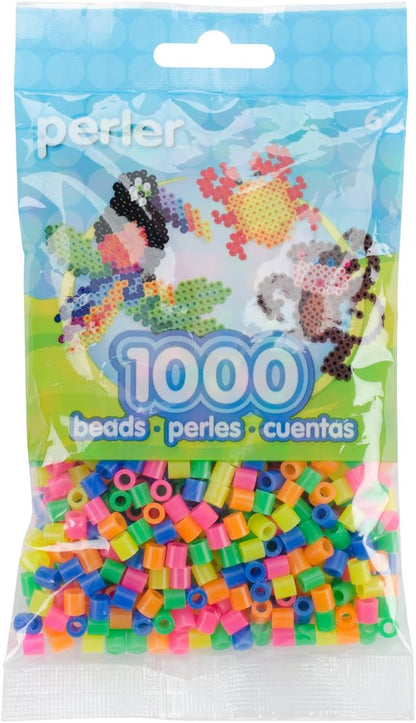 Perler Beads Fuse Beads for Crafts, 1000pcs, Multicolor Glow in the Dark
