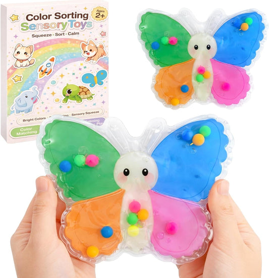 Sean's Choice Color Sorting Toys for Toddlers, Roadtrip Travel Essenstial Fine Motor Autism Fidget Preschool Classroom Activities for Kids Easter Basket Stuffer (Dog)
