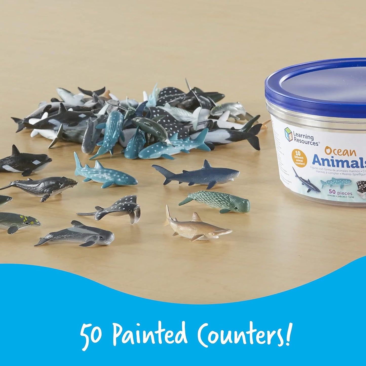 Learning Resources Farm Animal Counters - 60 Pieces, Ages 3+ Toddler Learning Toys, Farm Animals Toys, Develops Counting and Matching Skills
