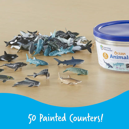 Learning Resources Farm Animal Counters - 60 Pieces, Ages 3+ Toddler Learning Toys, Farm Animals Toys, Develops Counting and Matching Skills